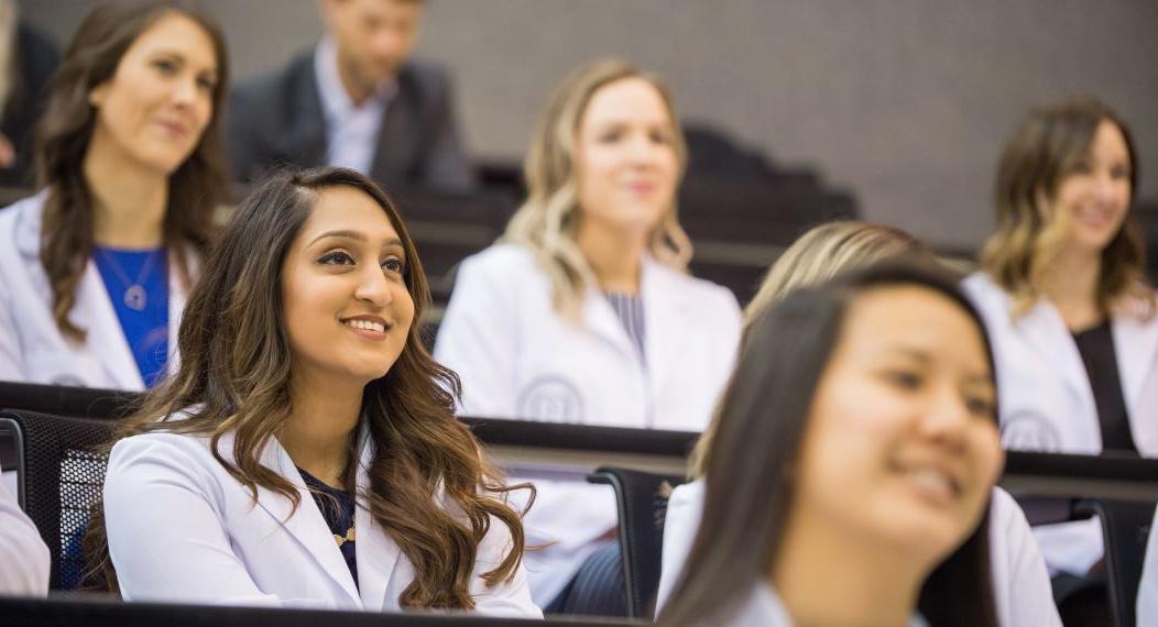 Physician Assistant students celebrate the completion of their program at the White Coat Ceremony.